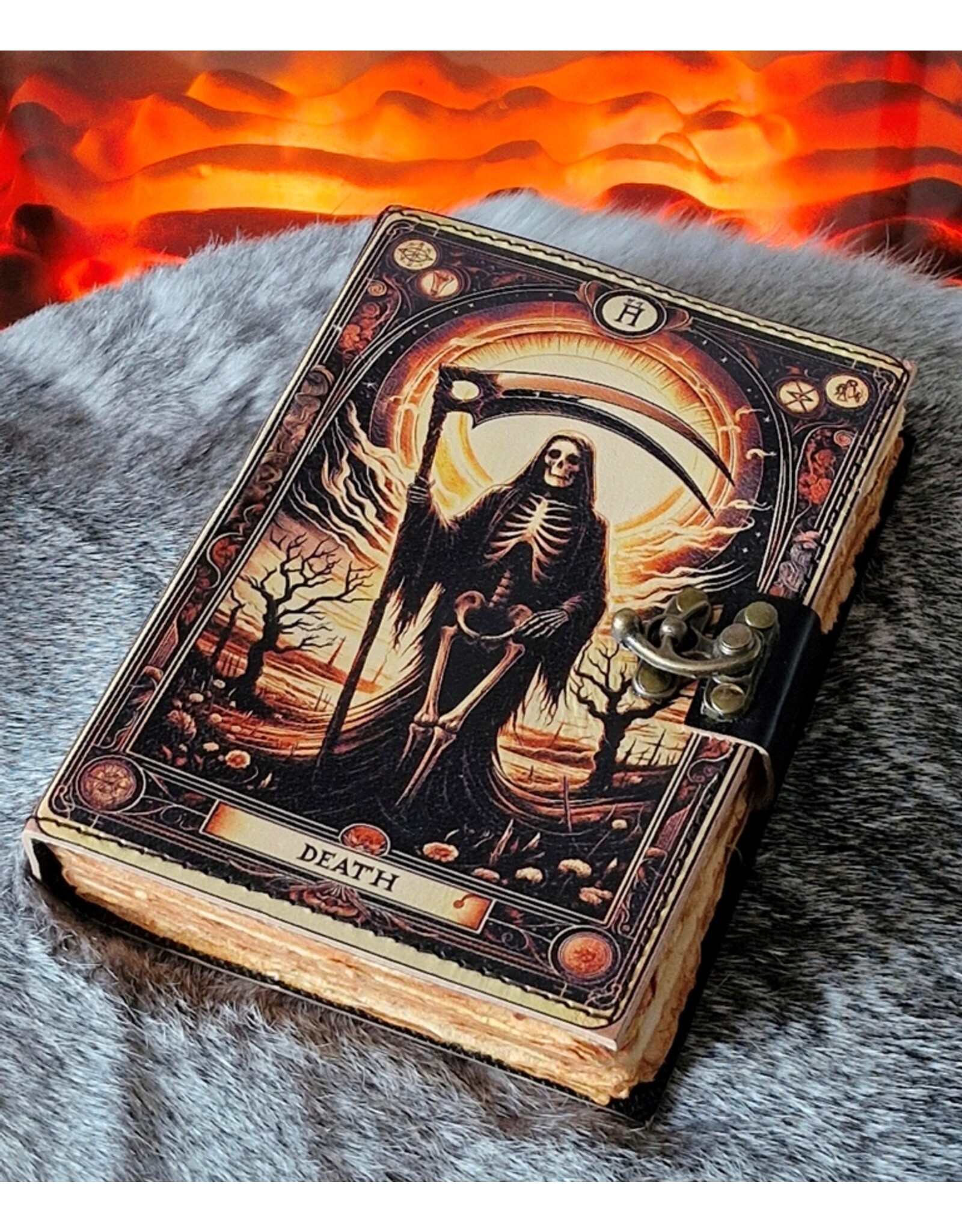 BB Miscellaneous - Grim Reaper Leather Journal 18x13cm