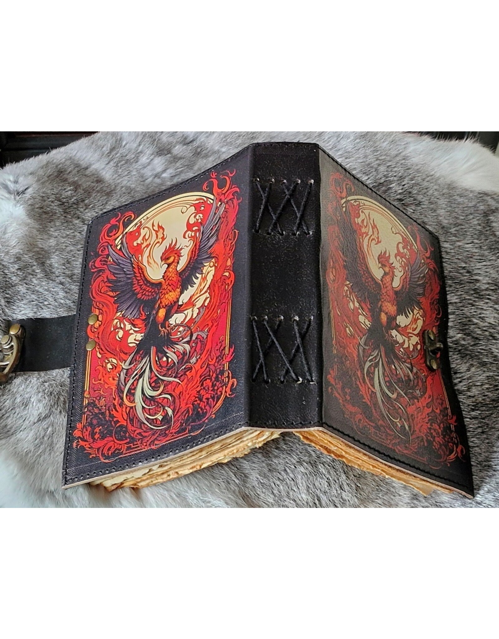 BB Miscellaneous - Phoenix Bird Leather Journal 18x13cm