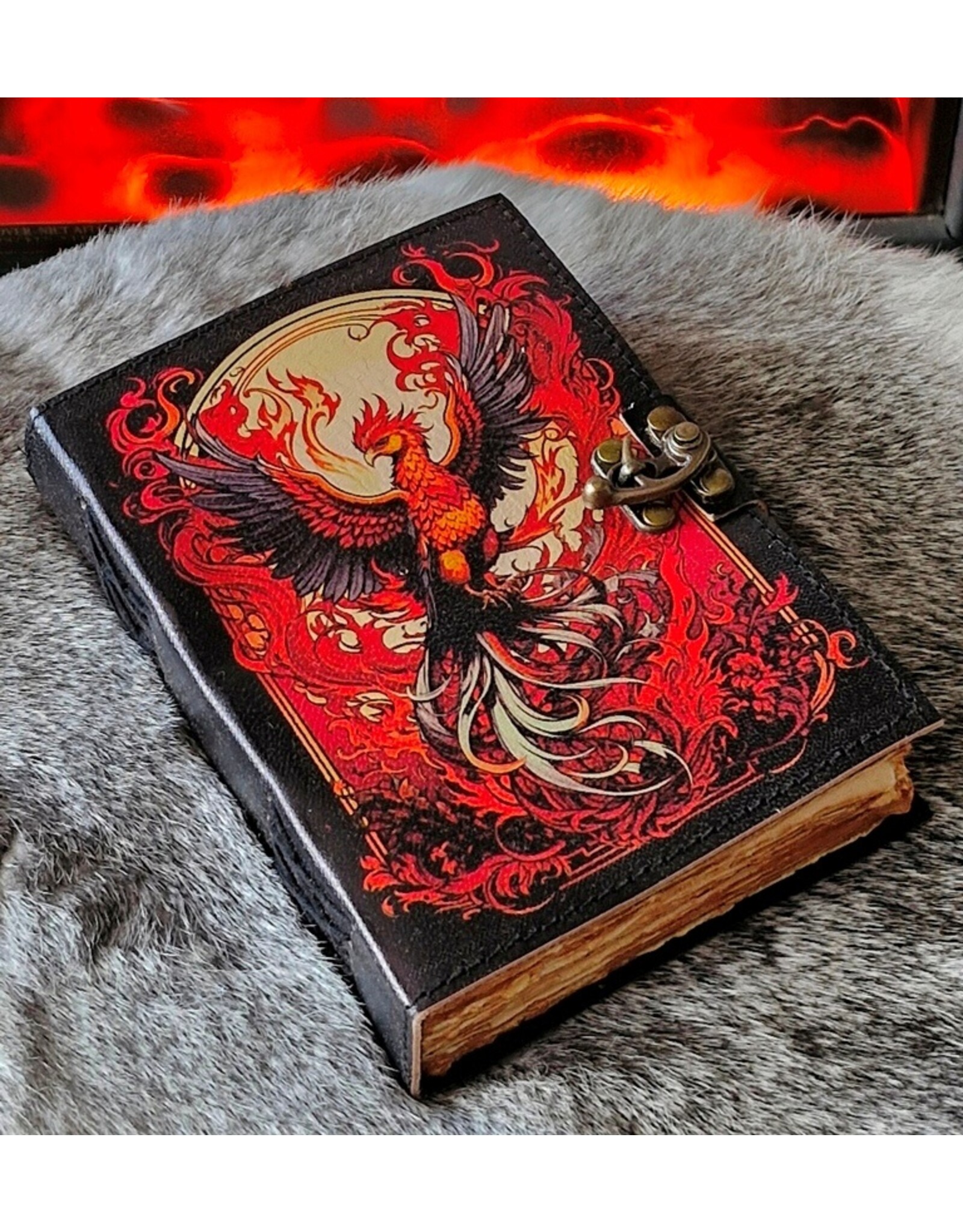 BB Miscellaneous - Phoenix Bird Leather Journal 18x13cm