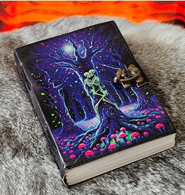 BB Neon Lovers Skeletons Leather Journal 18x13cm