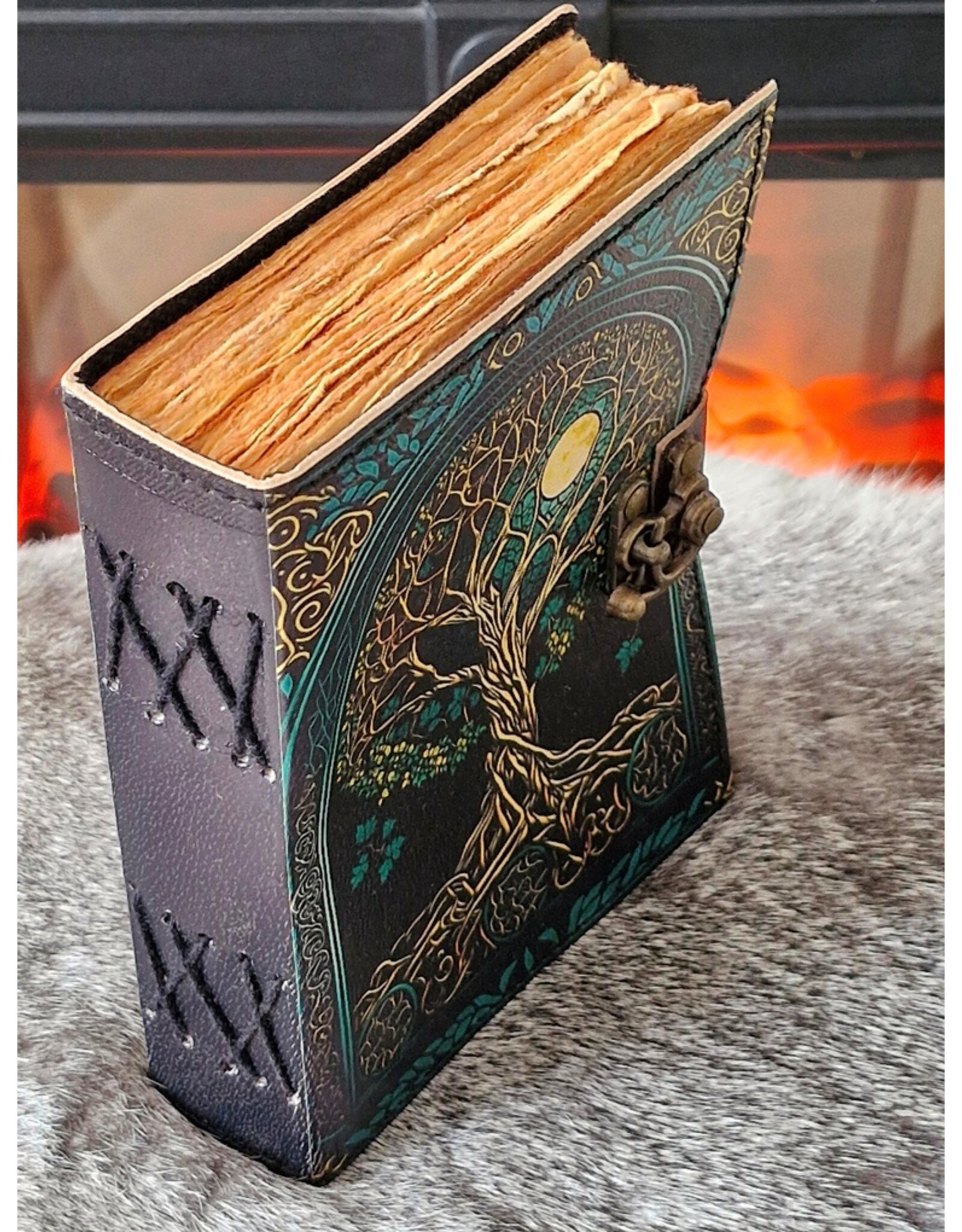 BB Miscellaneous - Levensboom Yggdrasil Leren Dagboek  18x13cm