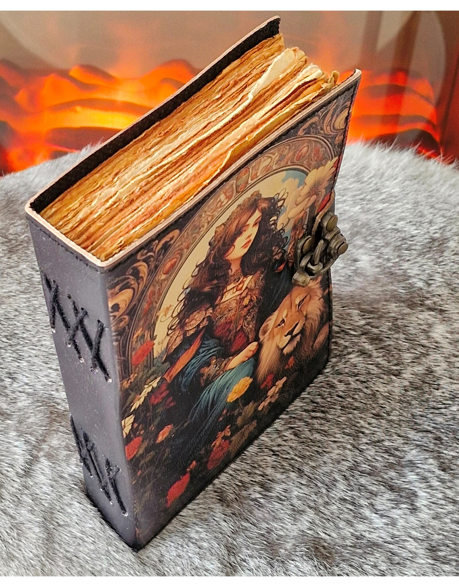 BB Miscellaneous - Prinses met Leeuw Leren Dagboek 18x13cm