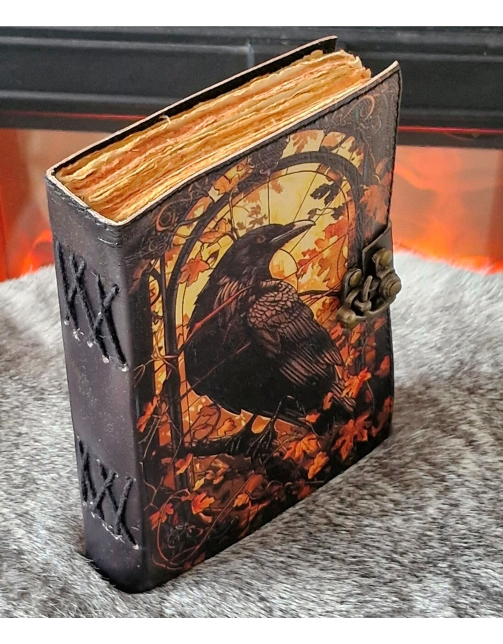 BB Miscellaneous - Gothic Raaf Leren Dagboek 18x13cm