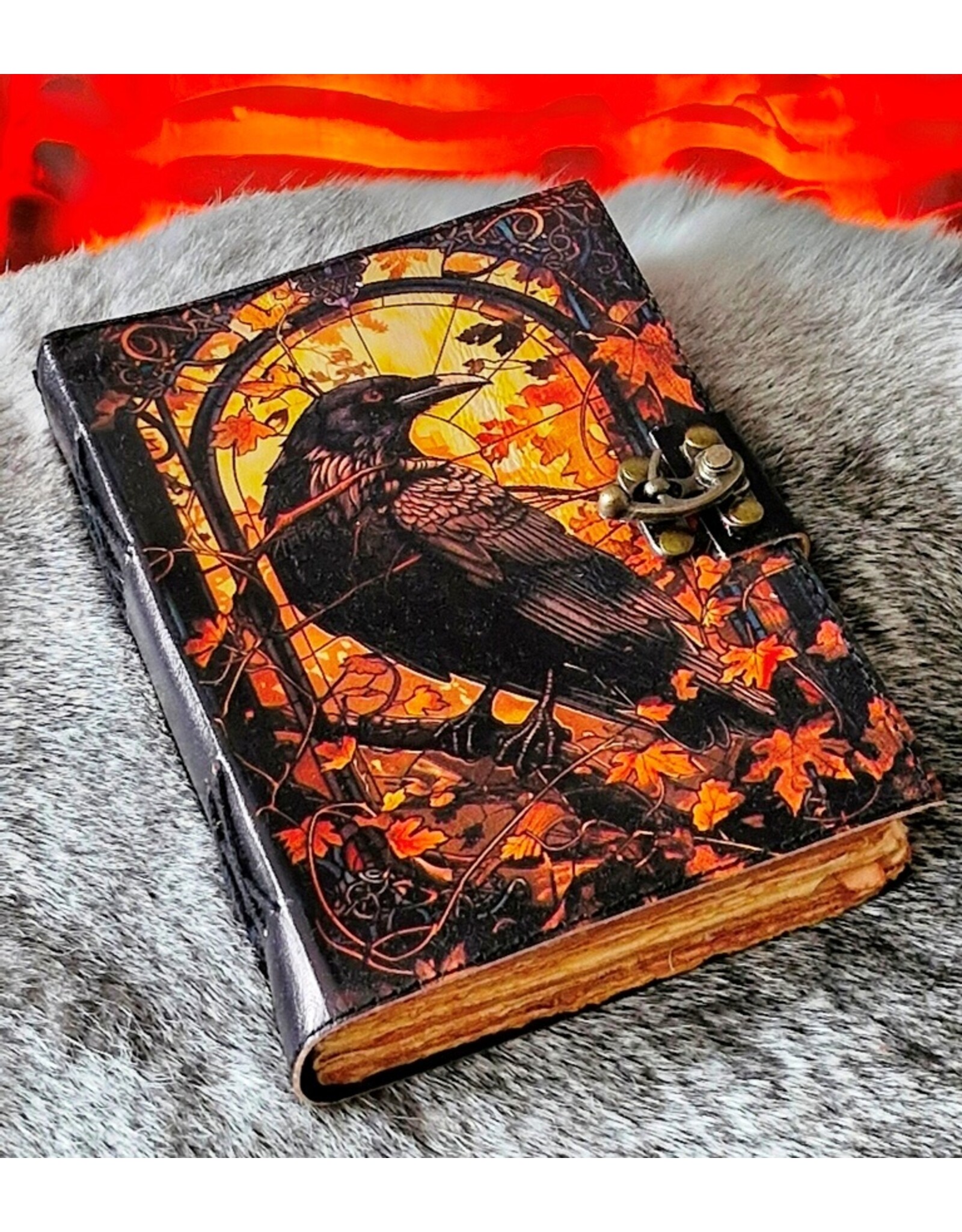 BB Miscellaneous - Gothic Raaf Leren Dagboek 18x13cm