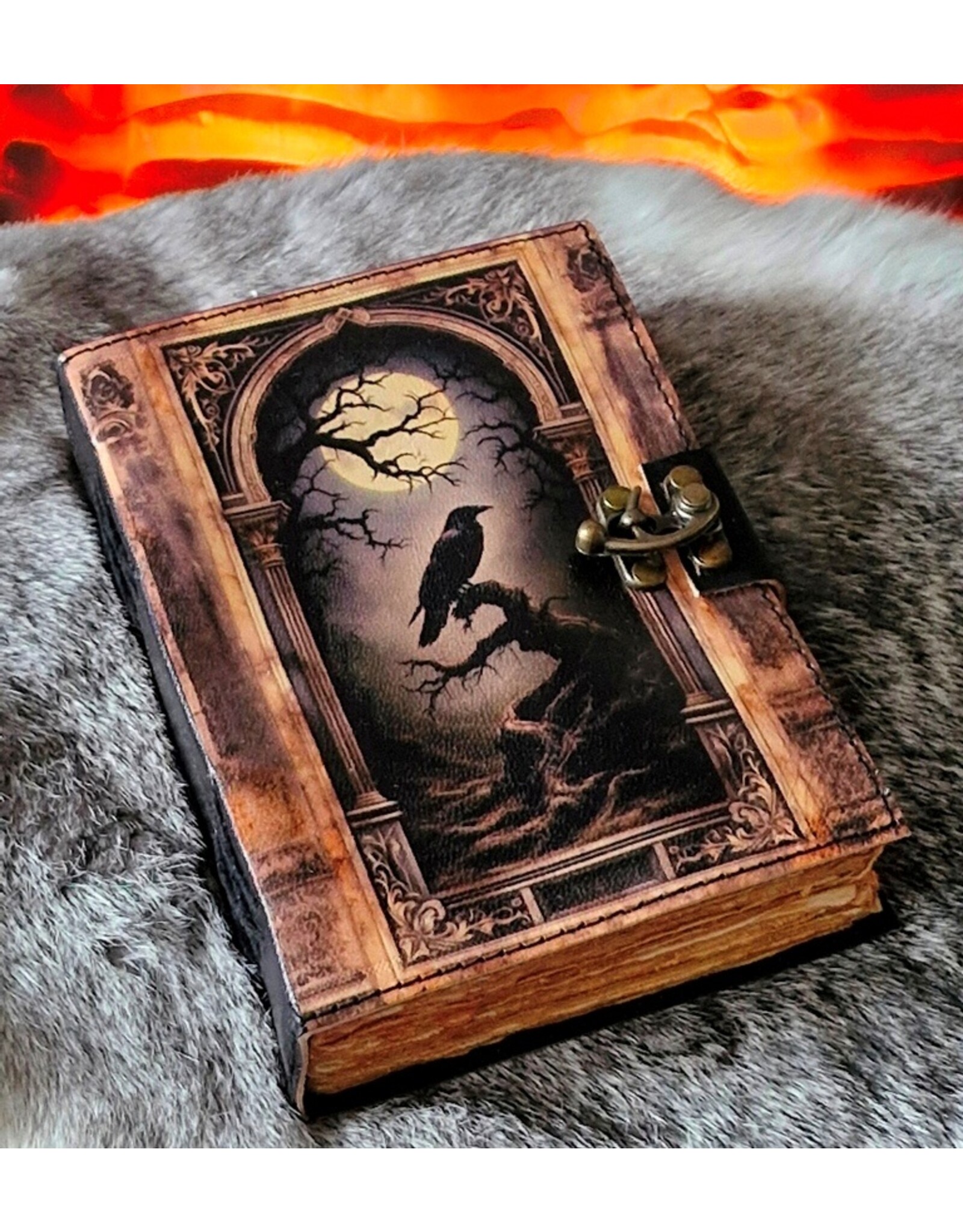 BB Miscellaneous - Raaf en Maan Leren Dagboek 18x13cm