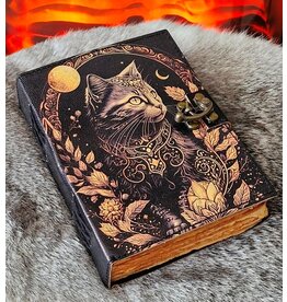 BB Magical Cat Leather Journal 18x13cm