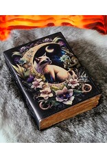 BB Miscellaneous - Cat on the Crescent Leather Journal 18x13cm