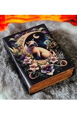 BB Miscellaneous -  Kat op de halvemaan Leren Dagboek 18x13cm