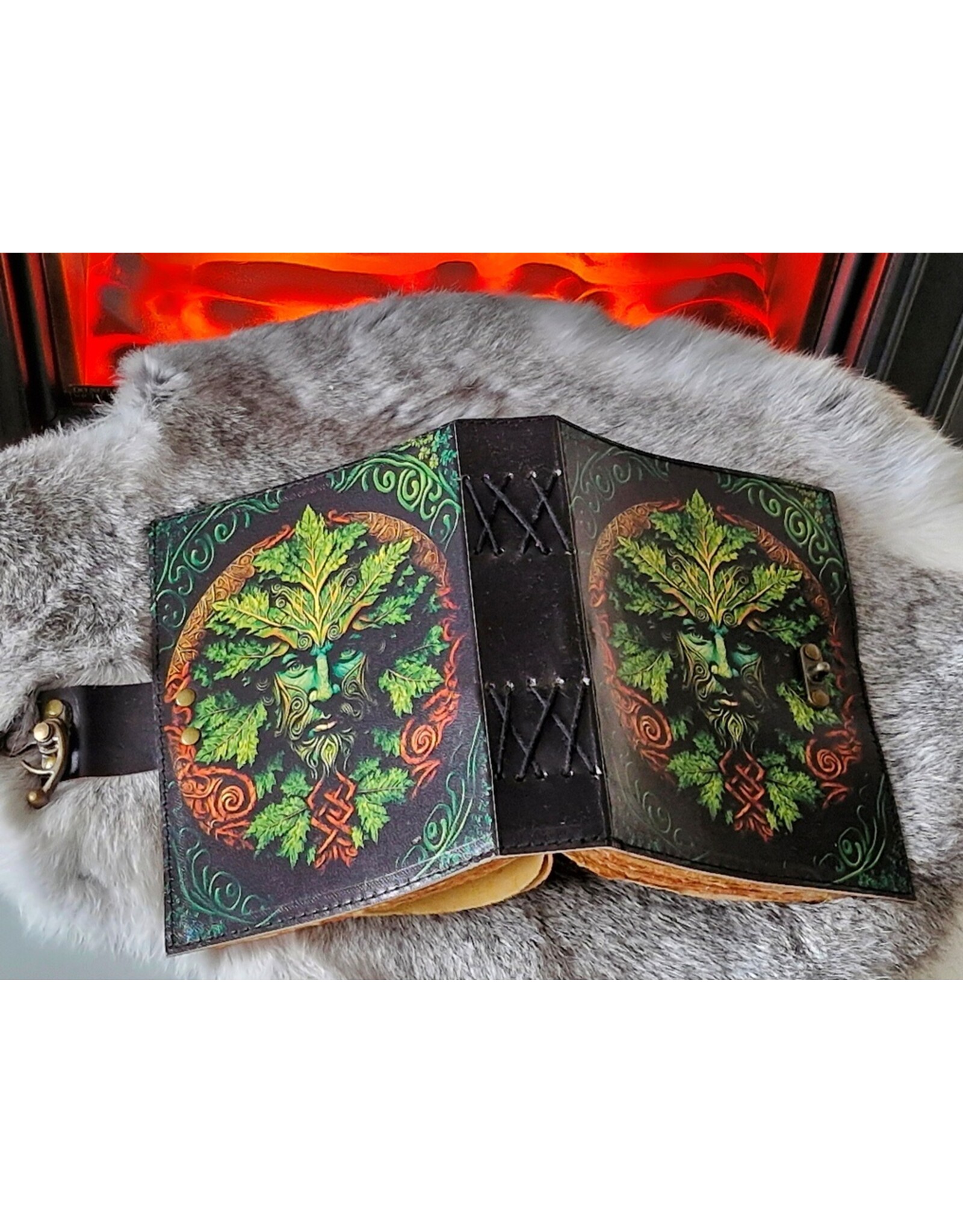 BB Miscellaneous - Green Man Leather Journal 18x13cm