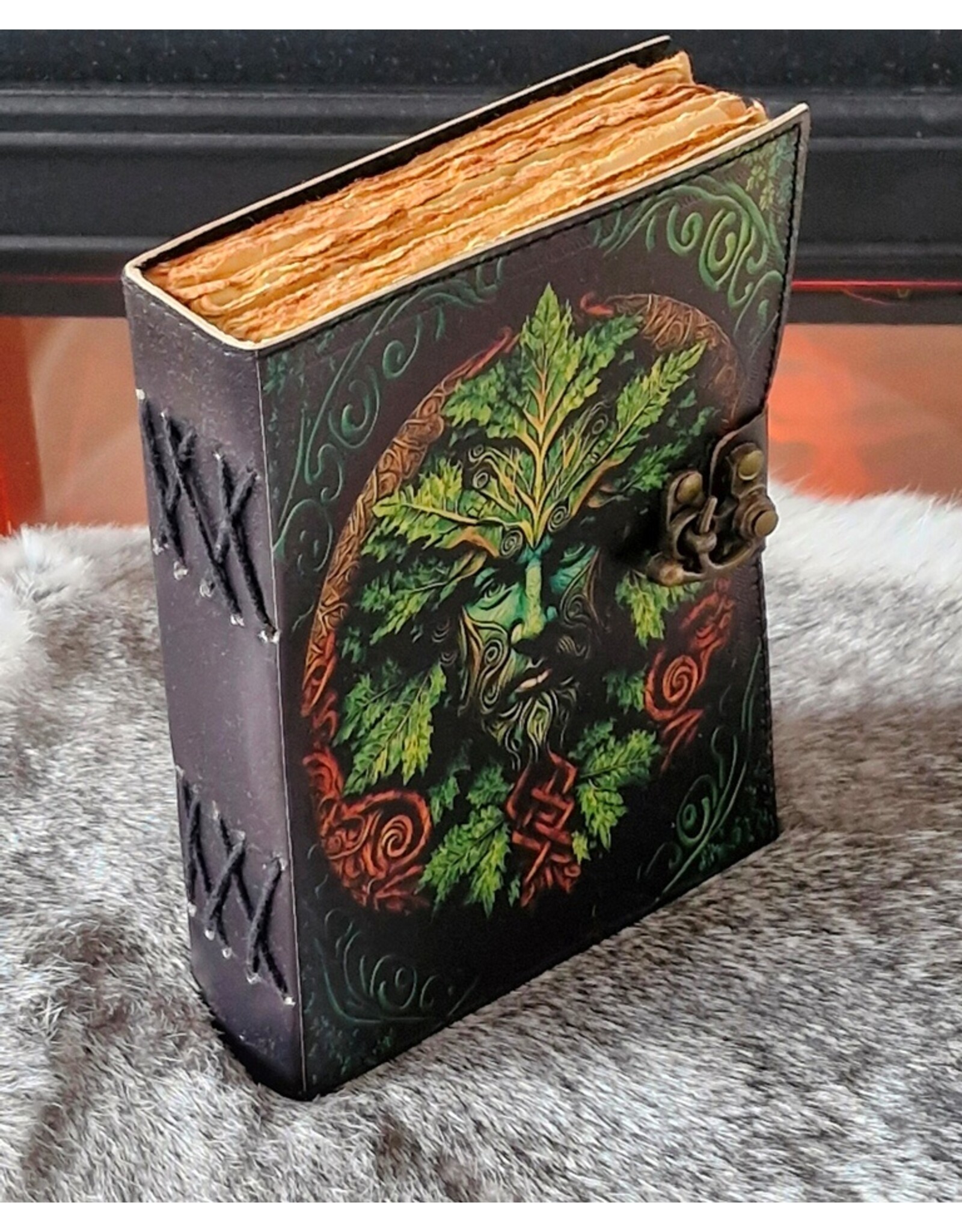BB Miscellaneous - Green Man Leather Journal 18x13cm