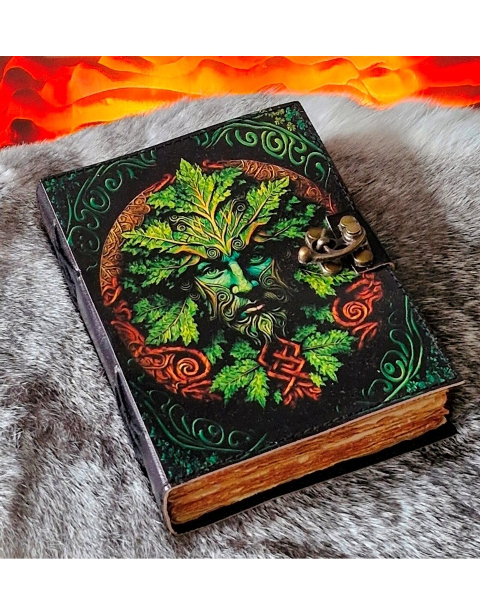 BB Miscellaneous - Green Man Leather Journal 18x13cm