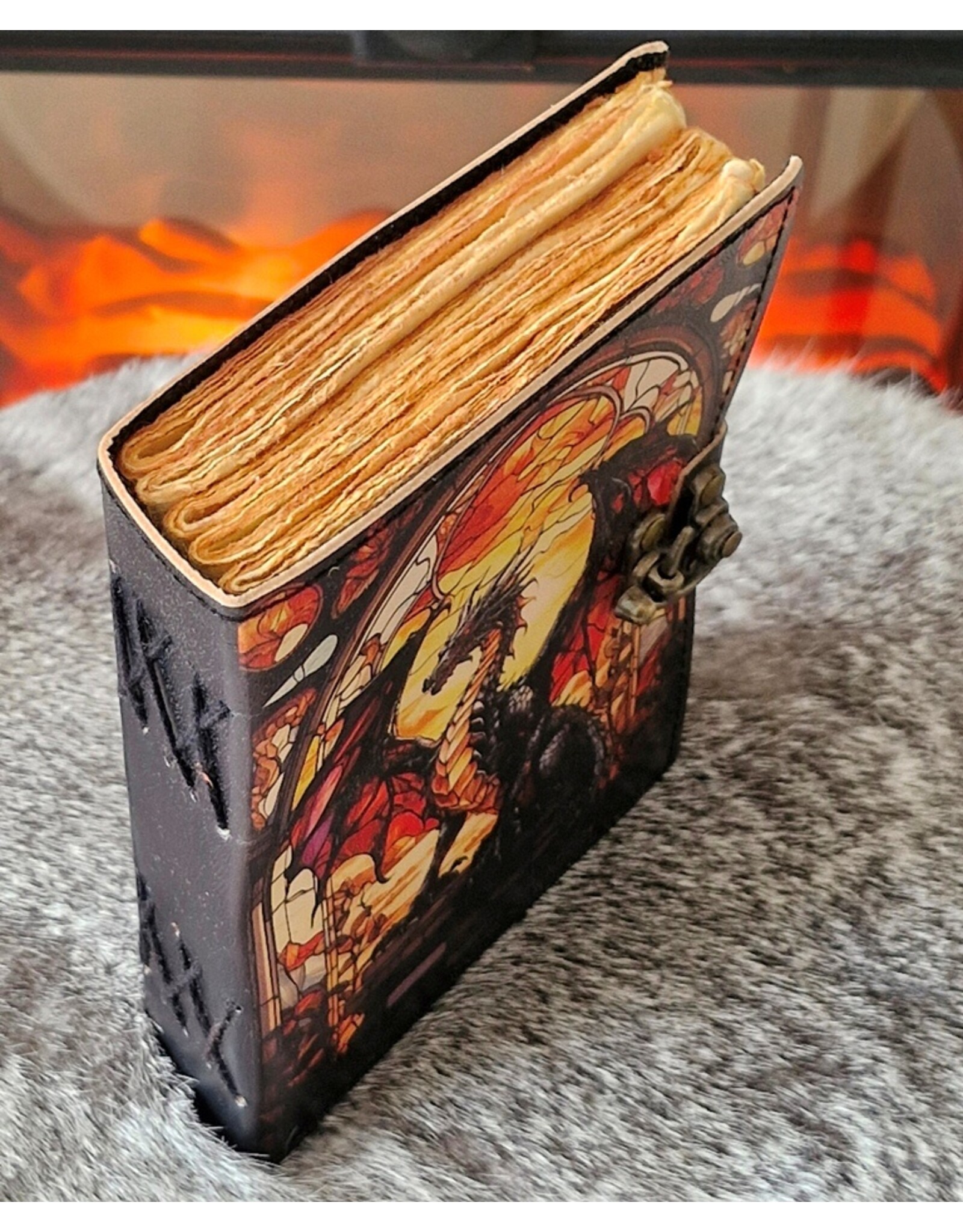 BB Miscellaneous -  Leren Dagboek met Draak 18x13cm