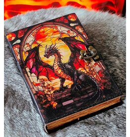 BB Leather Journal with  Dragon 18x13cm