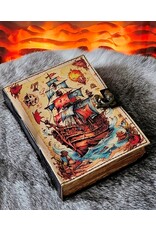 BB Miscellaneous - Pirate Ship Leather Journal 18x13cm