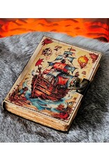 BB Miscellaneous - Pirate Ship Leather Journal 18x13cm