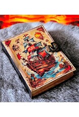 BB Miscellaneous - Pirate Ship Leather Journal 18x13cm