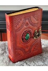 BB Miscellaneous - Vintage Leather Journal with Green Stone
