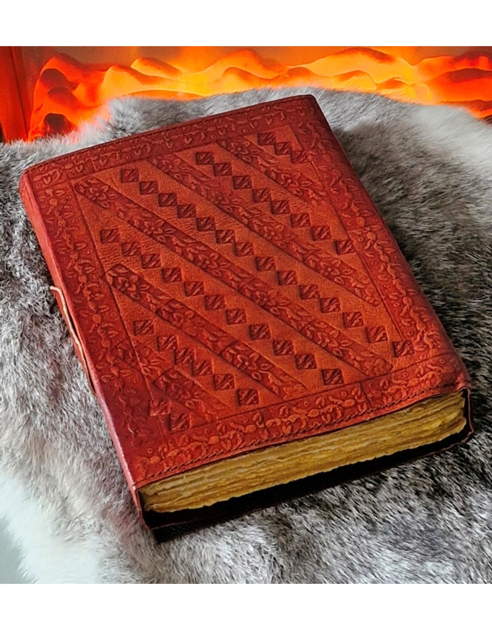 BB Miscellaneous - Vintage Leather Journal with Green Stone