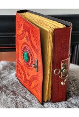 BB Miscellaneous - Vintage Leather Journal with Green Stone