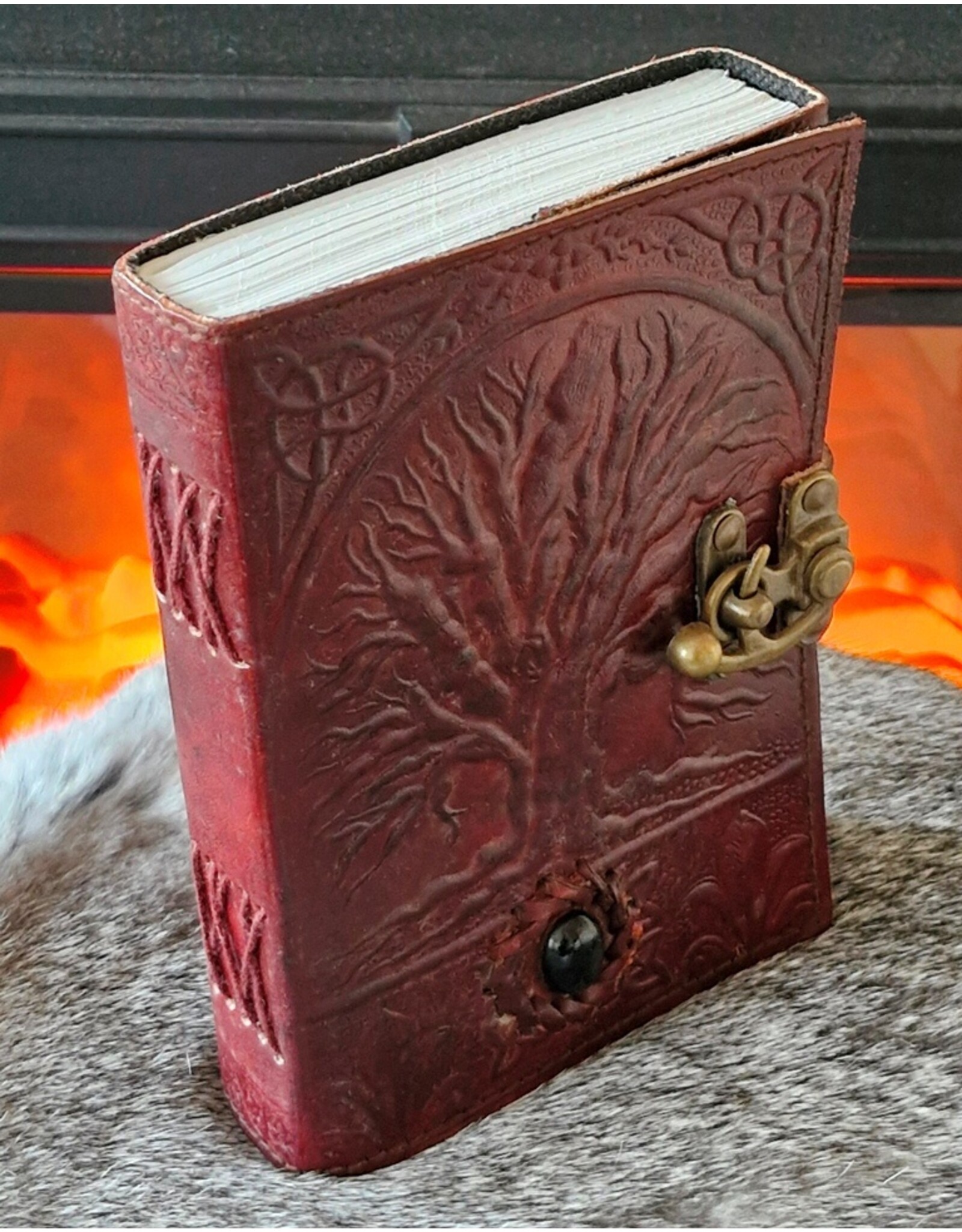 JM Miscellaneous - Leren Dagboek  Tree of Life 18 x 13cm