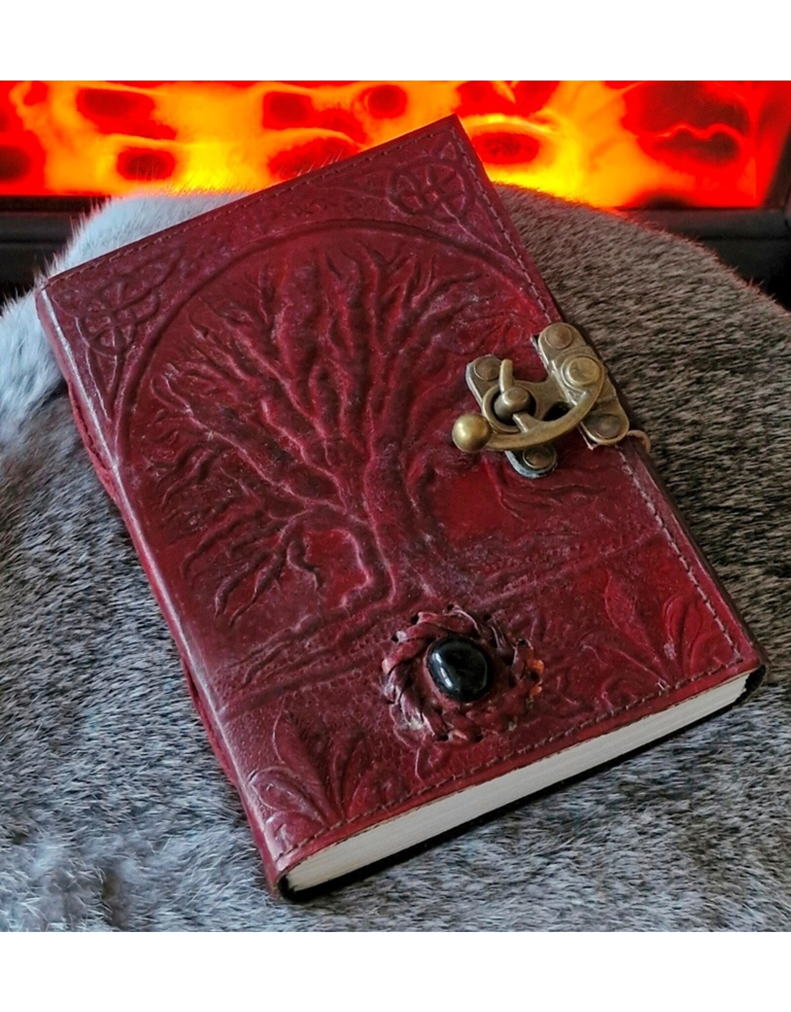 JM Miscellaneous - Leren Dagboek  Tree of Life 18 x 13cm