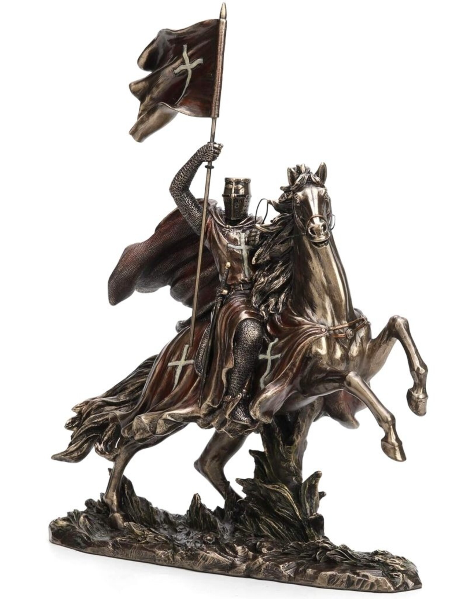 Veronese Design Veronese Design - Templar Crusader on Horse Holding Flag - Veronese Design