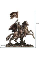 Veronese Design Veronese Design - Templar Crusader on Horse Holding Flag - Veronese Design