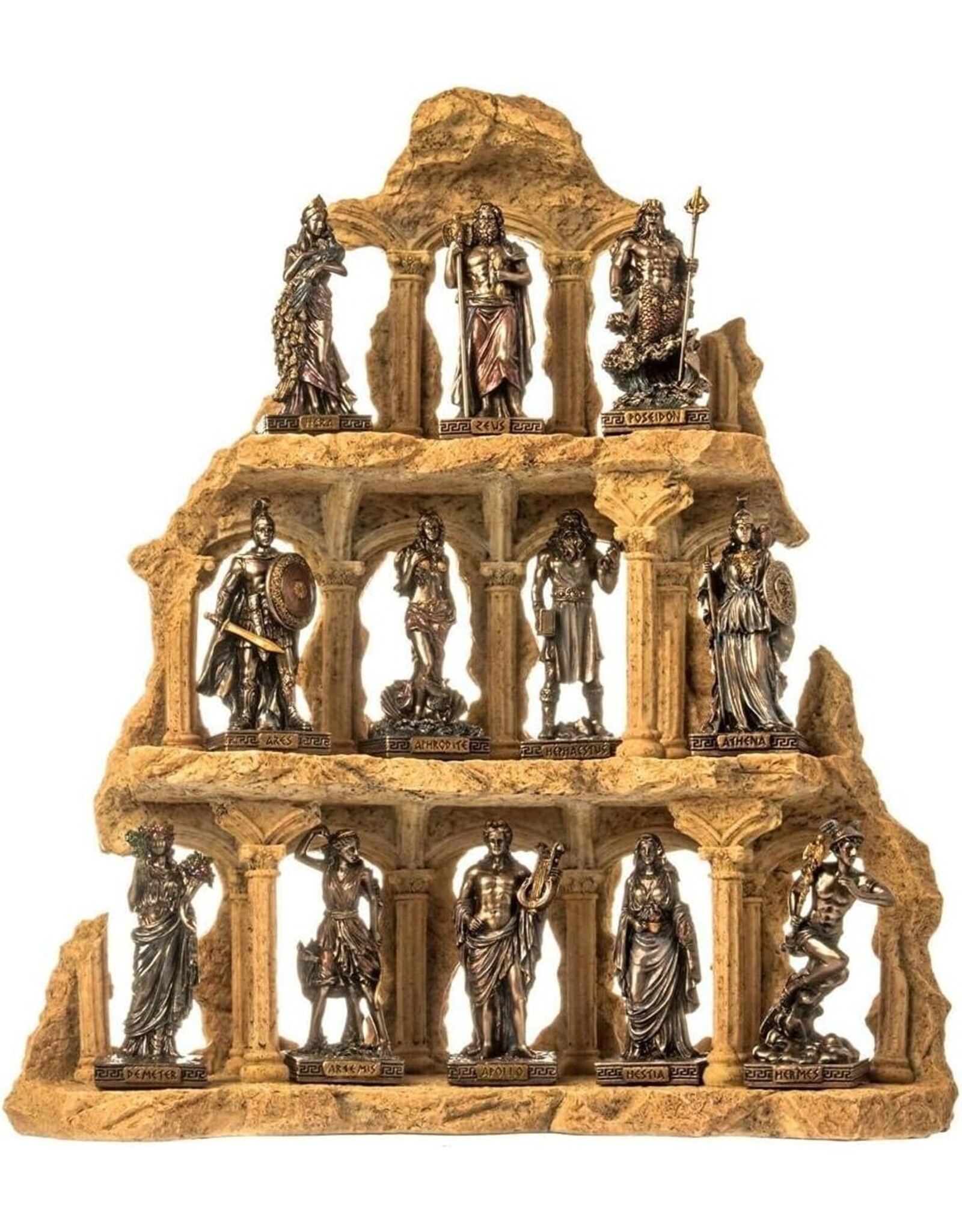 Veronese Design Giftware & Lifestyle - Grieks Pantheon Display met Twaalf Olympiërs