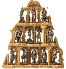 Veronese Design Grieks Pantheon Display met Twaalf Olympiërs