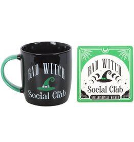 SDW Bad Witch Social Club Mug and Coaster Set