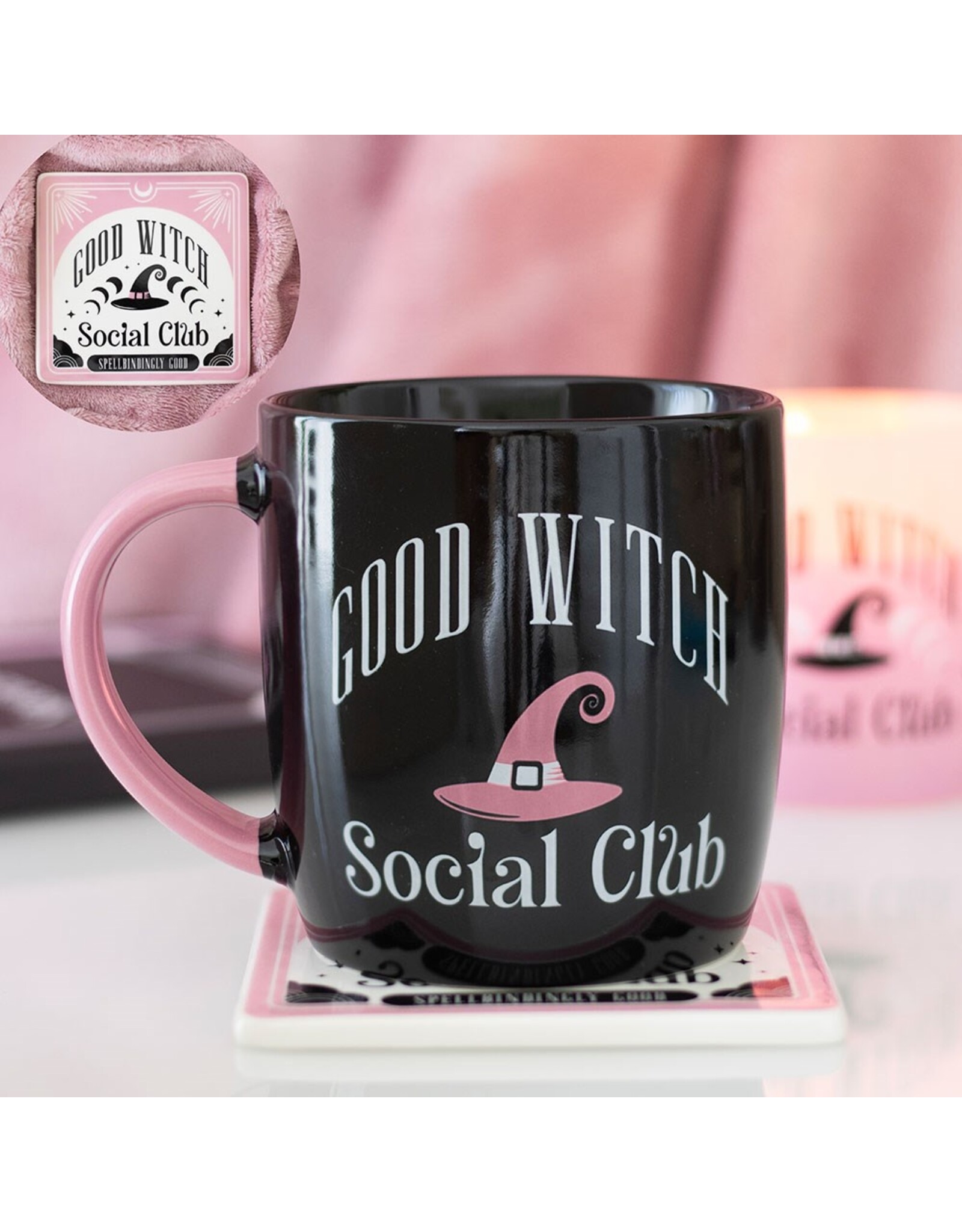 SDW Giftware & Lifestyle - Good Witch Social Club Mok en Onderzetter Set