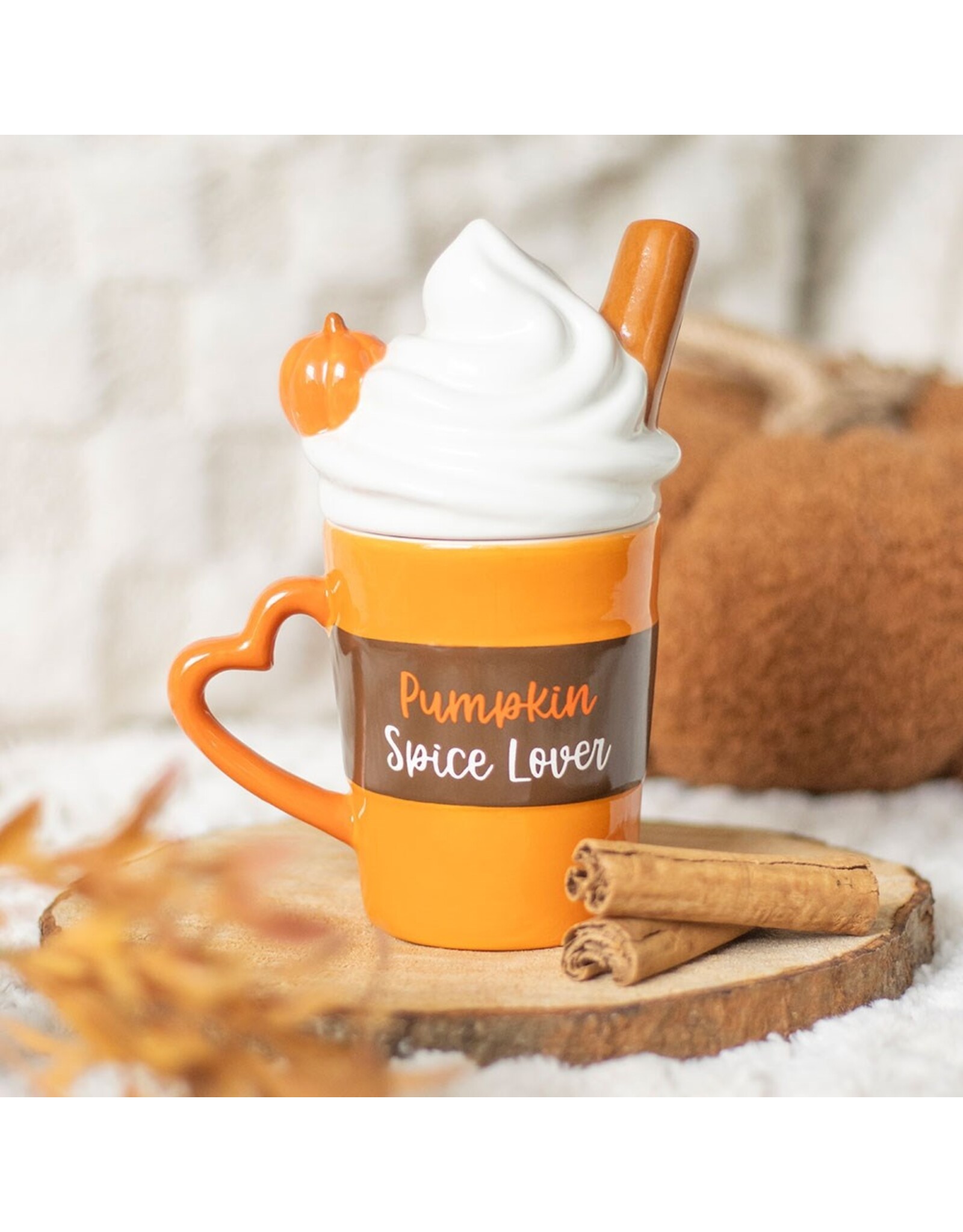 SDW Giftware & Lifestyle - Pumpkin Spice Latte 3D Mok met Deksel