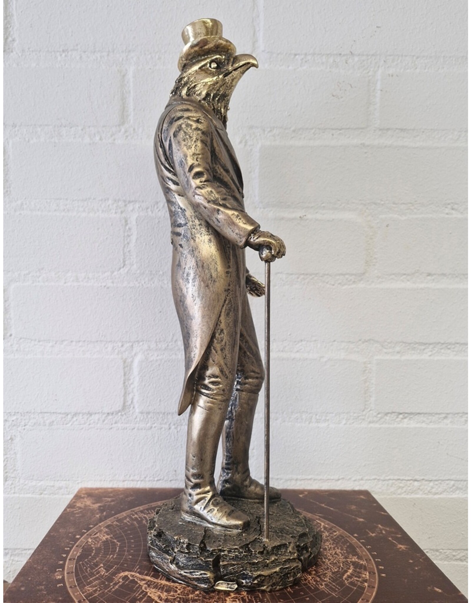Trukado Giftware & Lifestyle - Vogel Gentleman met Hoge Hoed beeldje 39cm