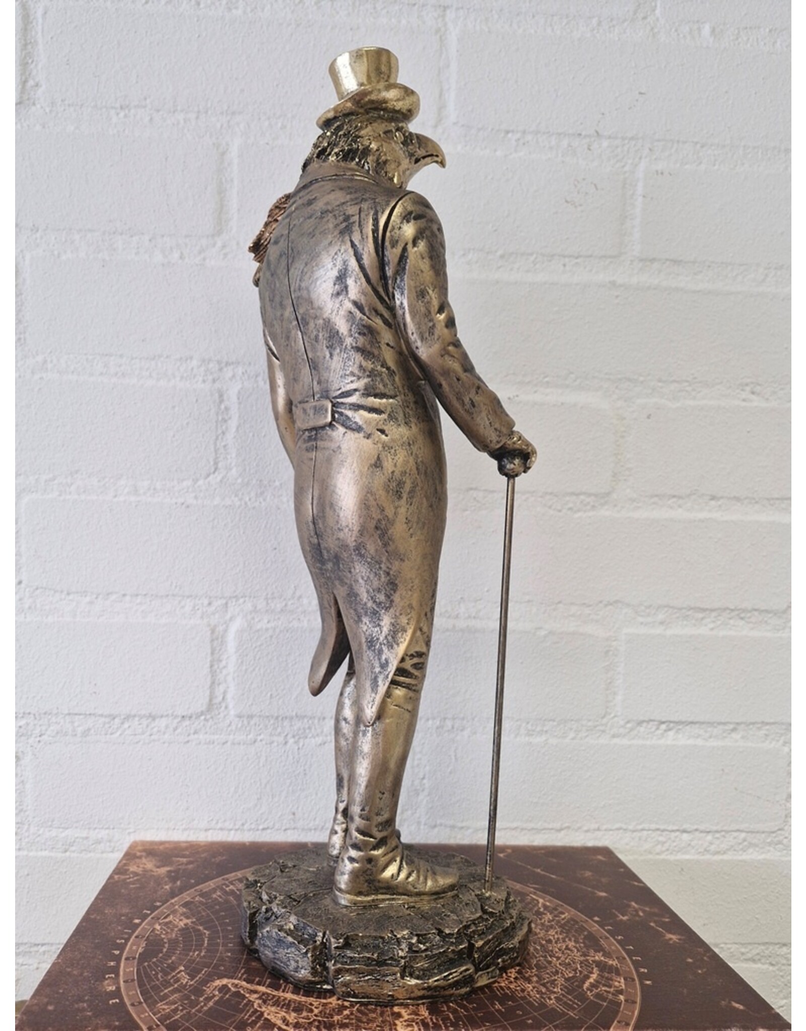 Trukado Giftware & Lifestyle - Vogel Gentleman met Hoge Hoed beeldje 39cm