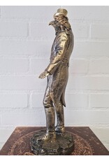 Trukado Giftware & Lifestyle - Vogel Gentleman met Hoge Hoed beeldje 39cm