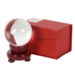 SWG Crystal Ball on wooden Stand Ø8cm