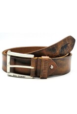 HillBurry Leren riemen - HillBurry Leren Riem 4,5cm met Rustieke Gesp bruin