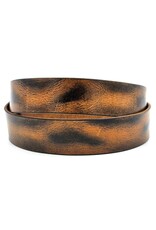 HillBurry Leren riemen - HillBurry Leren Riem 4,5cm met Rustieke Gesp bruin
