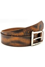HillBurry Leather belts - HillBurry Leather Belt 4.5cm with Rustic Buckle brown