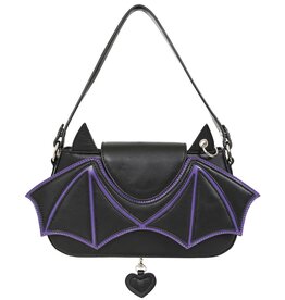 Banned Banned Batwing Charm Handtas zwart/paars