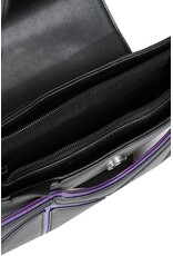 Banned Gothic bags Steampunk bags - Banned Batwing Charm Handbag black/purple