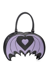 Banned Gothic Tassen Steampunk Tassen - Banned Cosmo Bat Lila handtas