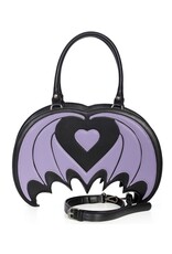 Banned Gothic bags Steampunk bags - Banned Cosmo Bat Lilac handbag