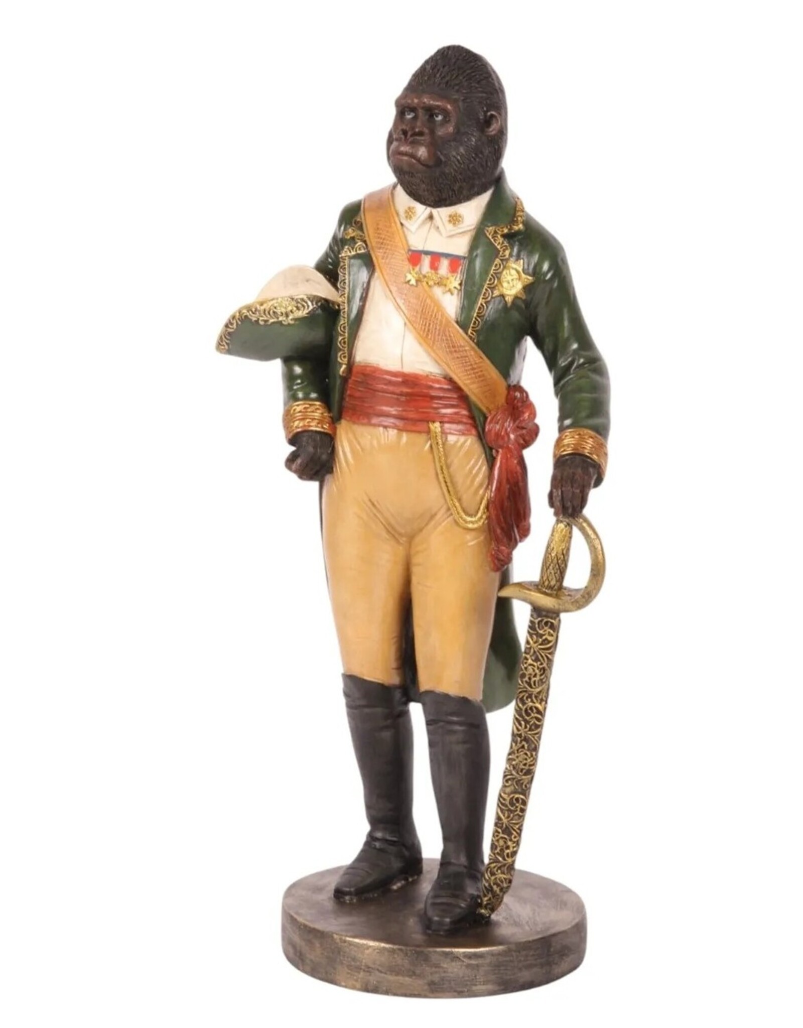 Baroque Giftware Figurines Collectables - Gorilla dressed in Colonial Style statue 40.5 cm