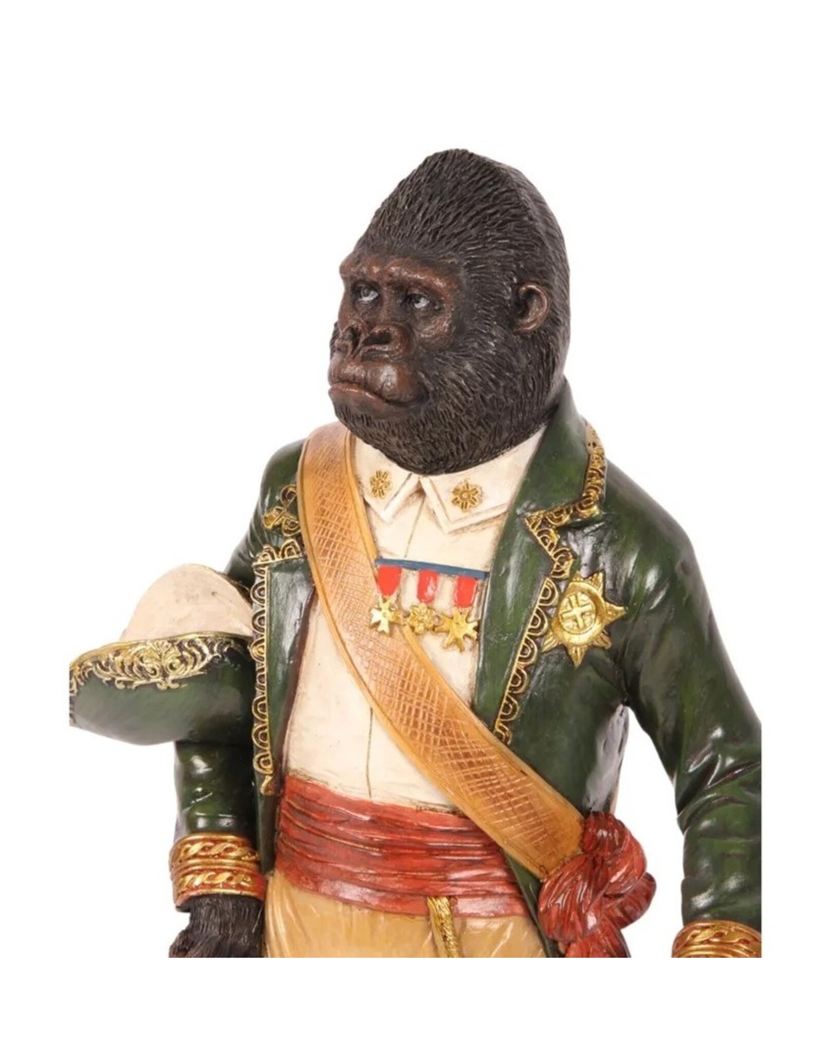 Baroque Giftware Beelden Collectables - Gorilla gekleed in Koloniale Stijl beeld 40,5cm