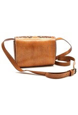 Trukado Leather bags - Leather Shoulder bag with Authentic Flower relief