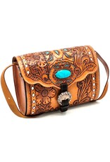 Trukado Leather bags - Leather Shoulder bag with Authentic Flower relief