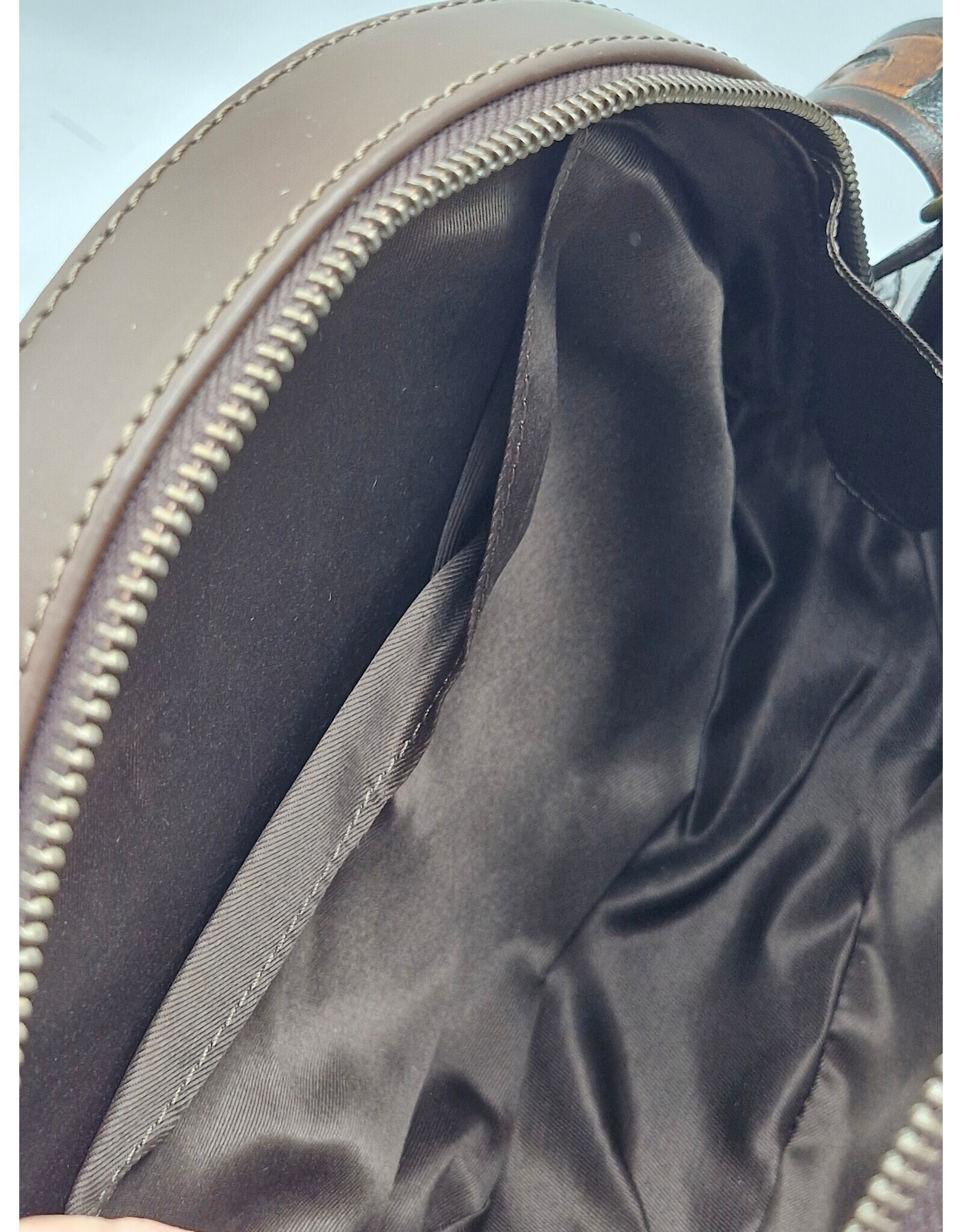 Trukado Leren tassen - Leren Ronde Handtas met Bloemen reliëf turquoise