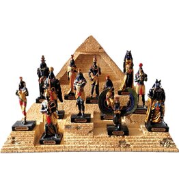 Veronese Design Piramide Display met Twaalf Egyptische Goden (miniaturen)