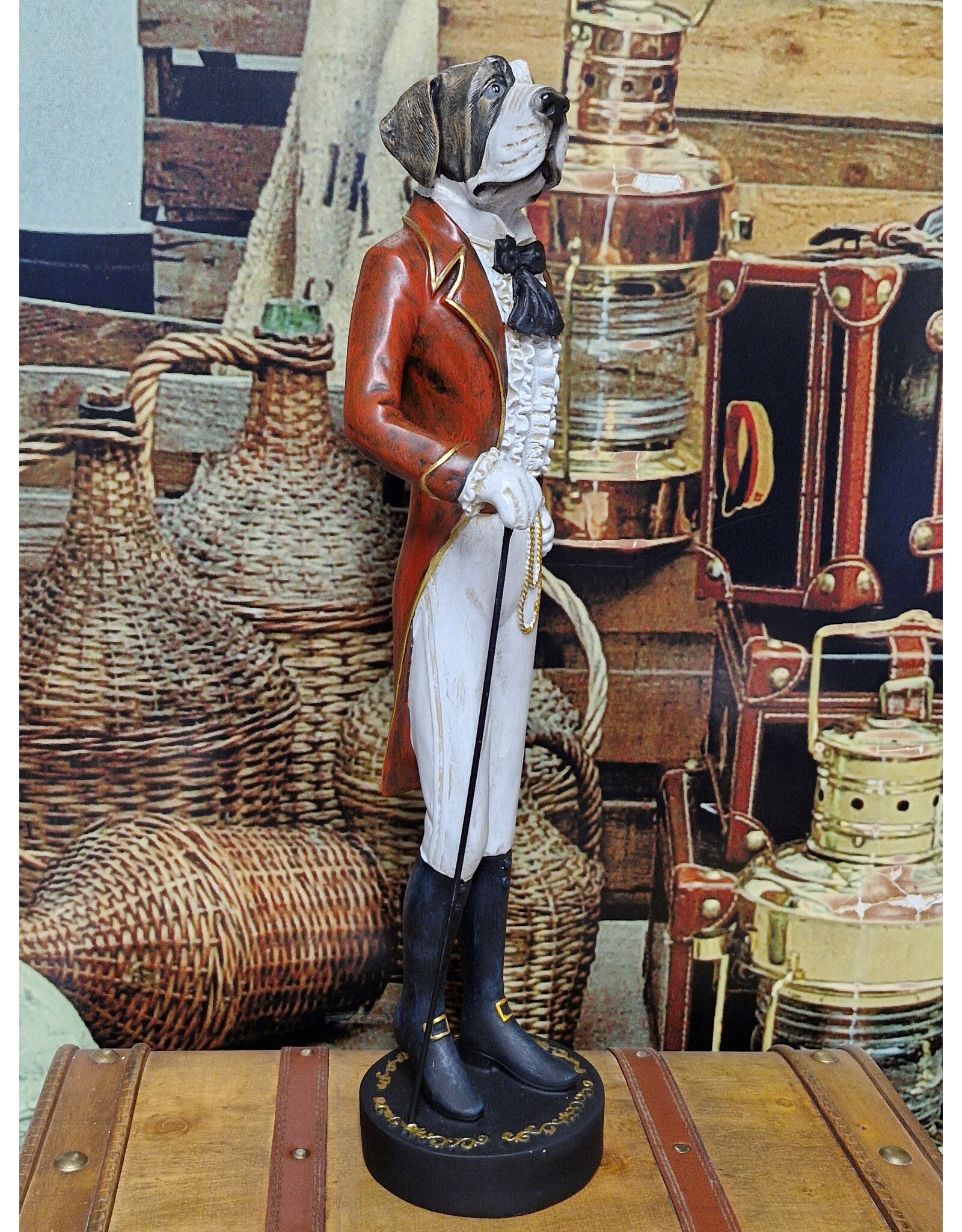 Trukado Giftware Beelden Collectables - Sint Bernard Hond gekleed als Gentleman 51cm